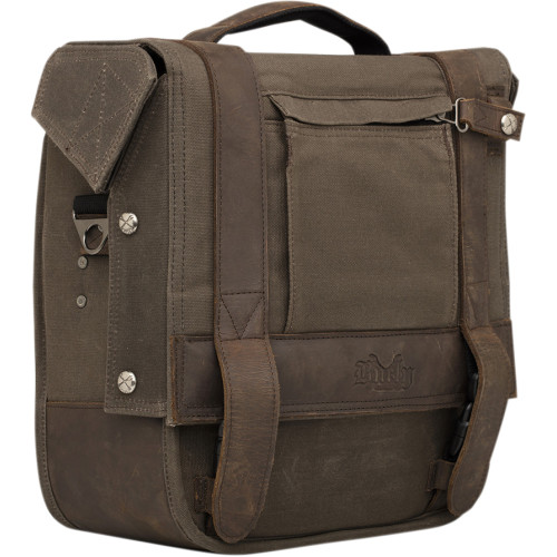 Burly Brand Detachable Saddlebag - Dark Oak B15-1000D
