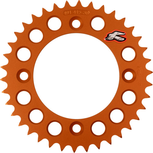 Renthal Rear Sprocket - Orange - 38 Tooth 491--415-38P-Or
