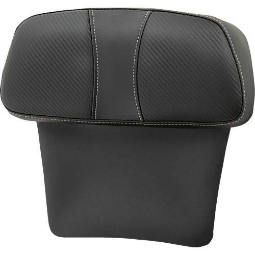 SADDLEMEN 81407CPACKD Saddlemen Chopped Tour Pak Backrest Pad - Dominator - Black W/ Carbon Fiber Inset - Flt/Flh '14-'23 814-07-Cpack-D