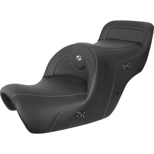 SADDLEMEN H8807185HCT Saddlemen Heated Roadsofa Seat - Carbon Fiber - Without Backrest - Black H88-07-185Hct