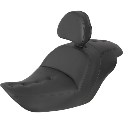 Saddlemen Roadsofa Pillow Top Seat - With Backrest - Black H23-20-181Br