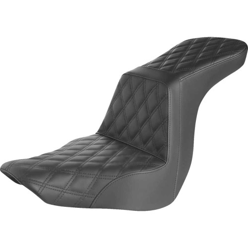 SADDLEMEN 81829195 Saddlemen Step-Up Seat - Full Lattice Stitch - Black 818-29-195