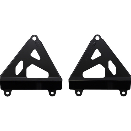 Works Connection Radiator Brace Set - Black - Honda 18-B710