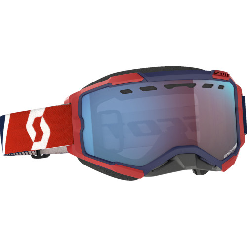 Scott Fury Snow Goggles - Red/Blue - Enhancer Blue Chrome 278605-1228347