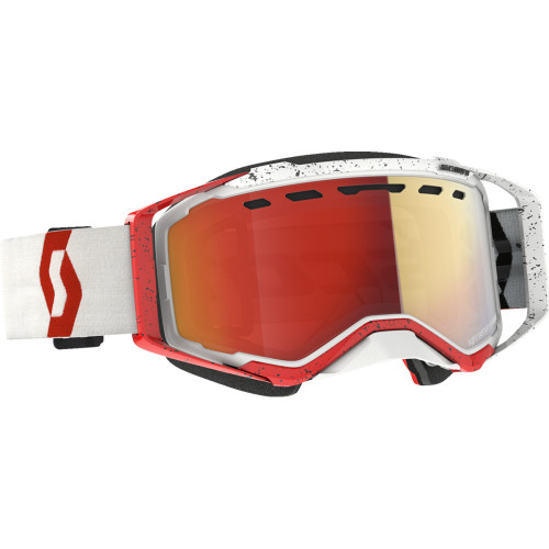 Scott Prospect Snow Goggles - Light Sensitive - White/Red - Red Chrome 278603-1030341