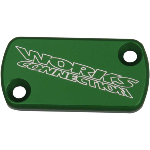 WORKS CONNECTION 21110 Works Connection Brake Cover - Billet - Green 21-110