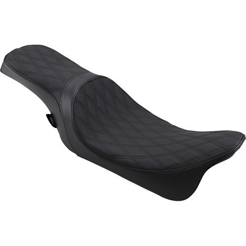 Drag Specialties Predator 2-Up Seat - Double Diamond - Black Stitching - Fl '08-'23