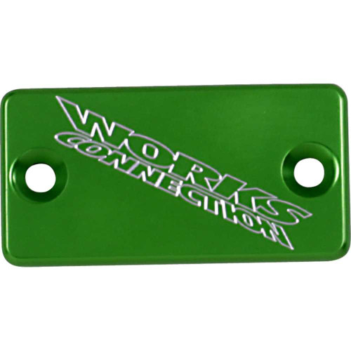 WORKS CONNECTION 21128 Works Connection Brake Cover - Billet - Green 21-128