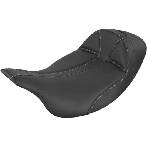 SADDLEMEN 80807B0042L Saddlemen Dominator Seat - Low - Solo - Black W/ Gray Stitching - Fl '08-'23 808-07B-0042L