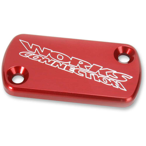 WORKS CONNECTION 21015 Works Connection Brake Cover - Billet - Red 21-015