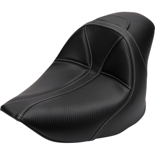 Saddlemen Dominator Solo Seat - W/O Backrest - Black W/ Gray Stitching - Fl/Fx '06-'17 806-12-0042