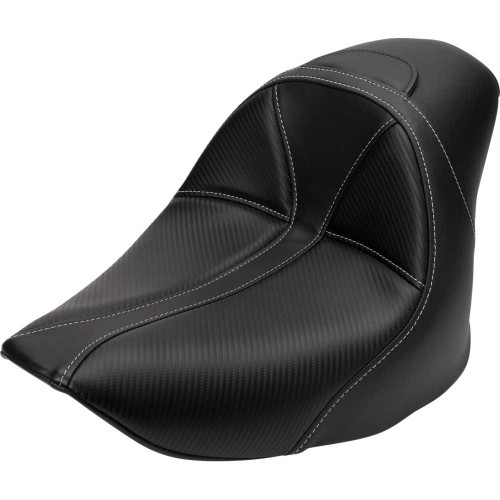 SADDLEMEN 806120042 Saddlemen Dominator Solo Seat - W/O Backrest - Black W/ Gray Stitching - Fl/Fx '06-'17 806-12-0042