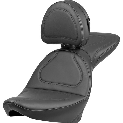 SADDLEMEN 8852JS Saddlemen Seat - Explorer - With Backrest - Stitched - Black 8852Js