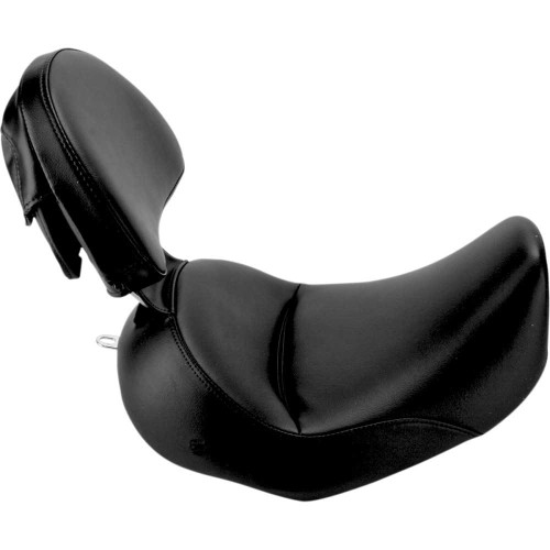 SADDLEMEN 806150041 Saddlemen Heels Down Solo Seat - With Backrest - Plain - Black - Flstc 806-15-0041