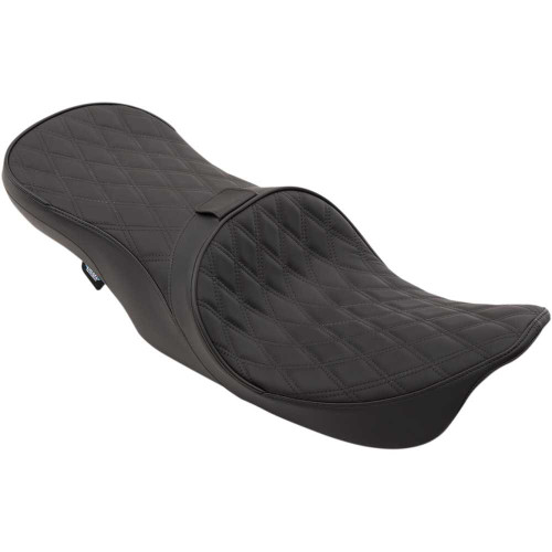 DRAG SPECIALTIES 0801-1169 Drag Specialties Low Forward Touring Seat - Double Diamond - Driver Backrest - Flhr/Flhx '99-'07