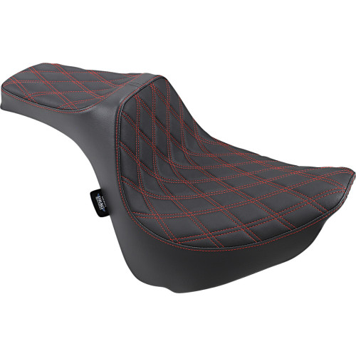 Drag Specialties Predator Iii Seat - Double Diamond - Red Stitched - Fxfb/S '18-'22