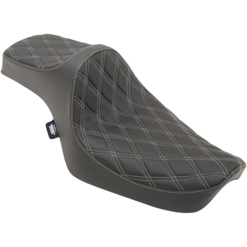 Drag Specialties Predator Iii Seat - Double Diamond - Silver Stitching - Xl '82-'03