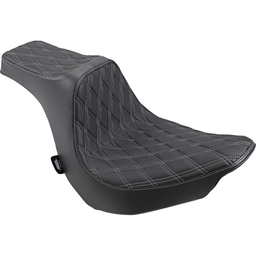 Drag Specialties Predator Iii Seat - Double Diamond - Silver Stitching - Flfb/S '18-'22