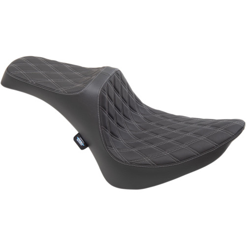 Drag Specialties Predator Iii Seat - Double Diamond - Silver Stitching - Fxst/Flst '84-'99