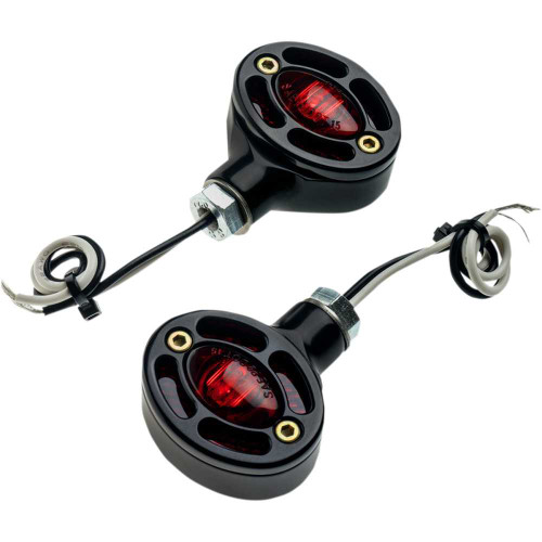 JOKER MACHINE 05250RB Joker Machine Led Turn Signals - Black With Red Leds 05-250-Rb