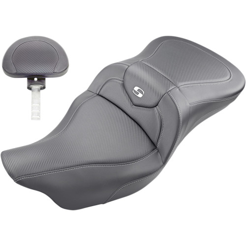 Saddlemen Extended Reach Roadsofa Seat - Carbon Fiber - Backrest - '08-'23 Fl 808-07B-186Br