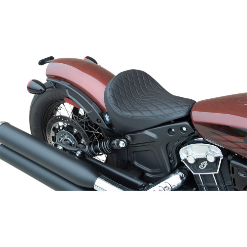 Drag Specialties Solo Seat - Diamond - Black - Vinyl