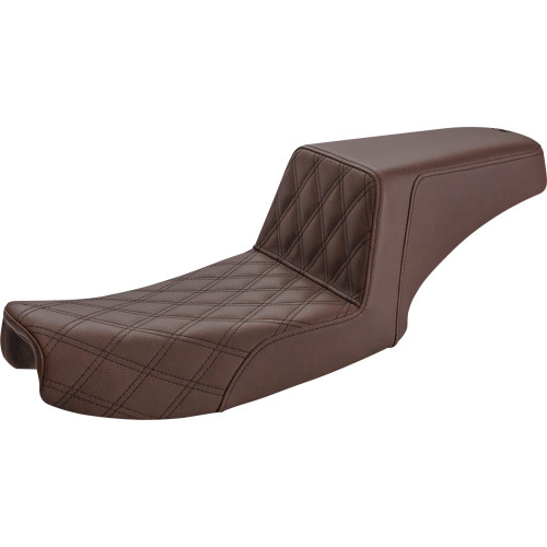Saddlemen Step-Up Seat - Front Lattice Stitch - Brown - Dyna 891-04-172Br