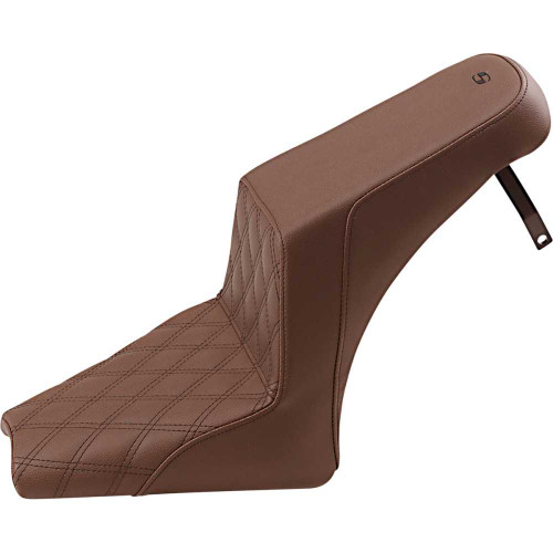 SADDLEMEN I1833172BR Saddlemen Step-Up Seat - Front Lattice Stitch/Rear Smooth - Brown - Scout Bobber I18-33-172Br