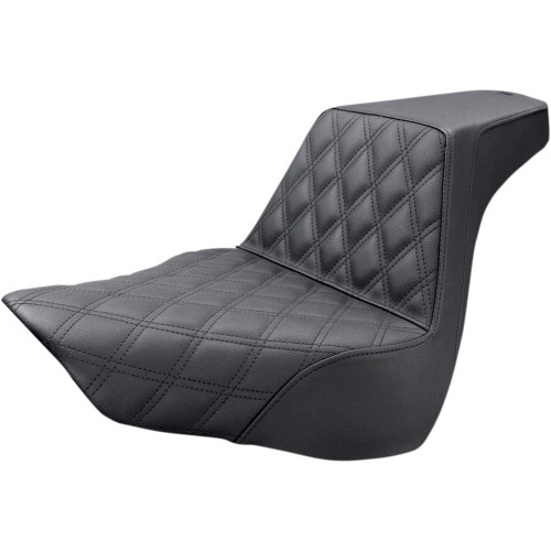 SADDLEMEN 81827172 Saddlemen Step-Up Seat - Front Lattice Stitch - Black - Fl/Fx '18-'24 818-27-172