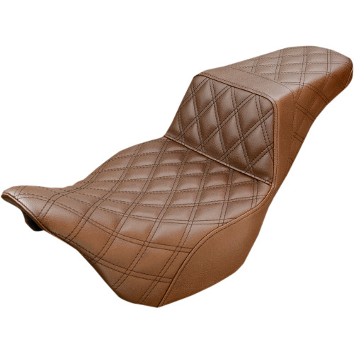 Saddlemen Step-Up Seat - Full Lattice Stitch - Brown - '08-'23 Fl 808-07B-175Br