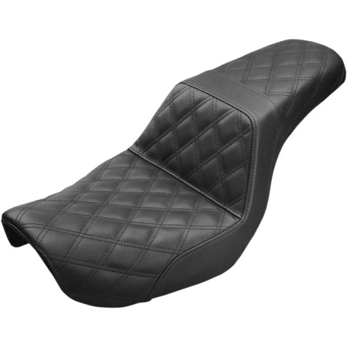 SADDLEMEN 80404175 Saddlemen Step-Up Seat - Full Lattice Stitch - Black - Dyna 804-04-175