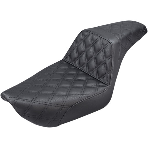 Saddlemen Step-Up Seat - Full Lattice Stitch - Black - Dyna 896-04-175
