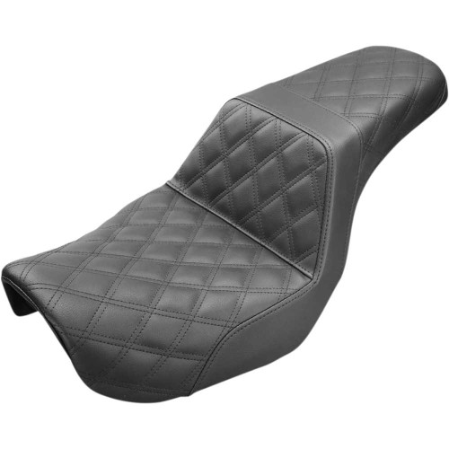 SADDLEMEN 80604175 Saddlemen Step-Up Seat - Full Lattice Stitch - Black - Dyna 806-04-175