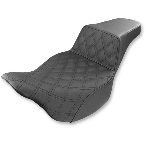 SADDLEMEN 80807B172 Saddlemen Step-Up Seat - Front Lattice Stitch - Black - Fl '08-'23 808-07B-172