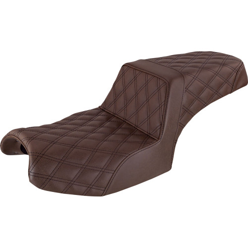 Saddlemen Step-Up Seat - Full Lattice Stitch - Brown - Challenger I20-06-175Br