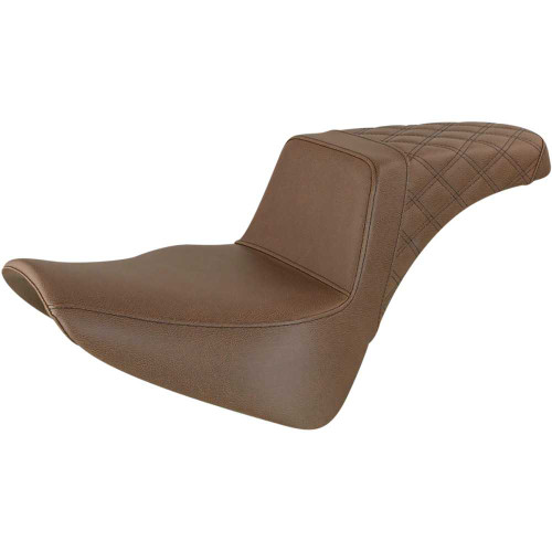SADDLEMEN 81833173BR Saddlemen Step-Up Seat - Rear Lattice Stitch - Brown 818-33-173Br