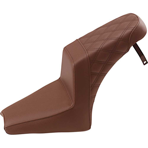 SADDLEMEN I1833173BR Saddlemen Step-Up Seat - Front Smooth/Rear Lattice Stitch - Brown - Scout Bobber I18-33-173Br