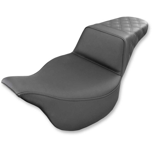 SADDLEMEN 80807B173 Saddlemen Step-Up Seat - Rear Lattice Stitch - Black - Fl '08-'23 808-07B-173