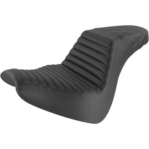 SADDLEMEN 81831176 Saddlemen Step-Up Seat - Front Tuck-N-Roll/Rear Lattice Stitch - Black - Fxbr/S '18-'20 818-31-176