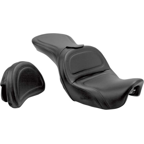 SADDLEMEN 806040301 Saddlemen Seat - Explorer - With Backrest - Stitched - Black - Dyna 806-04-0301