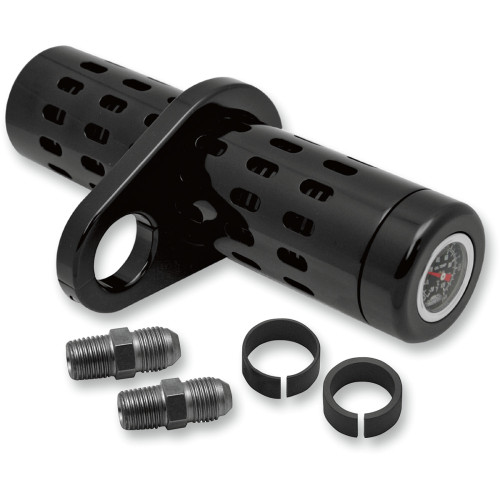 Pro-One Perf.Mfg. Oil Cooler Kit - Temperature Gauge - Black - 1" - 1-1/4" 201110B