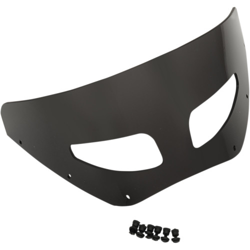 Memphis Shades Road Warrior Windshield - Vented - Dark Black Smoke - 7" Mep87210