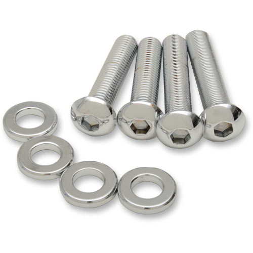 DRAG SPECIALTIES 2401-0942 Drag Specialties Shock Mount Kit - Chrome
