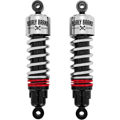 Burly Brand Slammer Plus Shocks - Chrome - Flh B28-1204