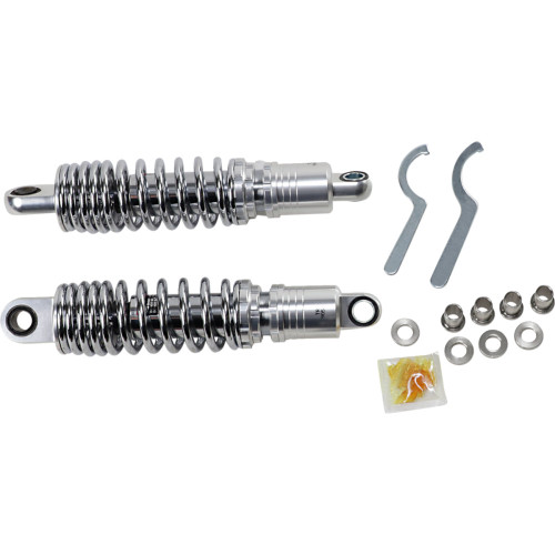 Drag Specialties Shocks Premium Ride-Height Adjustable Shocks - Chrome - Standard - 11.5"