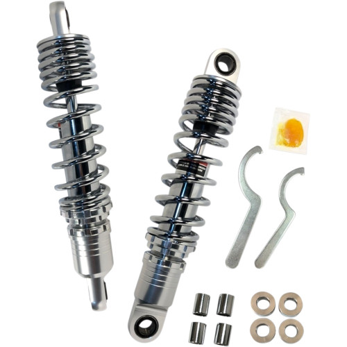 Drag Specialties Shocks Premium Ride-Height Adjustable Shocks - Chrome - Standard - 12.5"