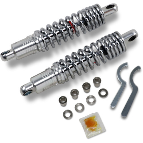 Drag Specialties Shocks Premium Ride-Height Adjustable Shocks - Chrome - Heavy Duty - 12.5"
