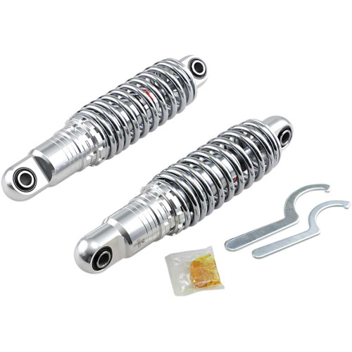 DRAG SPECIALTIES SHOCKS 1310-1669 Drag Specialties Shocks Premium Ride-Height Adjustable Shocks - Chrome - Heavy Duty - 11"
