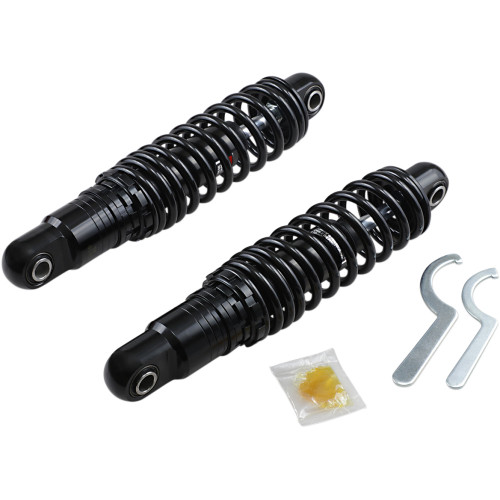 Drag Specialties Shocks Premium Ride-Height Adjustable Shocks - Black - Heavy Duty - 12"