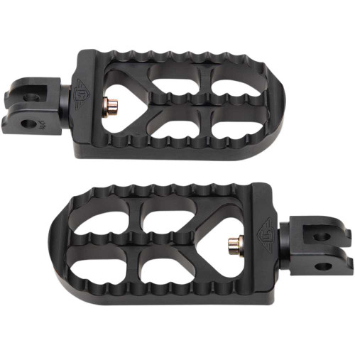 JOKER MACHINE 08566B Joker Machine Serrated Footpegs - Black - Long 08-56-6B